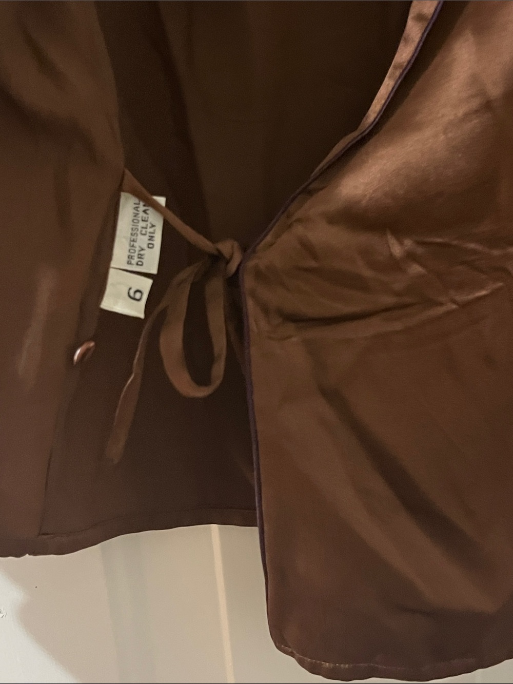 Calvin Klein Brown Silk Blouse - Picture 3 of 6
